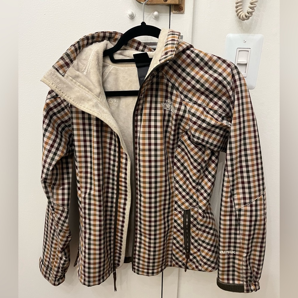 The North Face Plaid Jacket winter jacket small